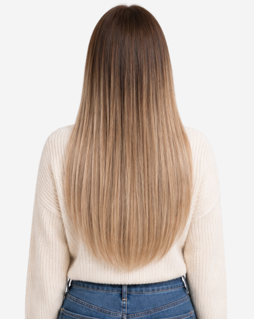 Tresă Best Seller Ombre Şaten Închis cu Blond Cenusiu