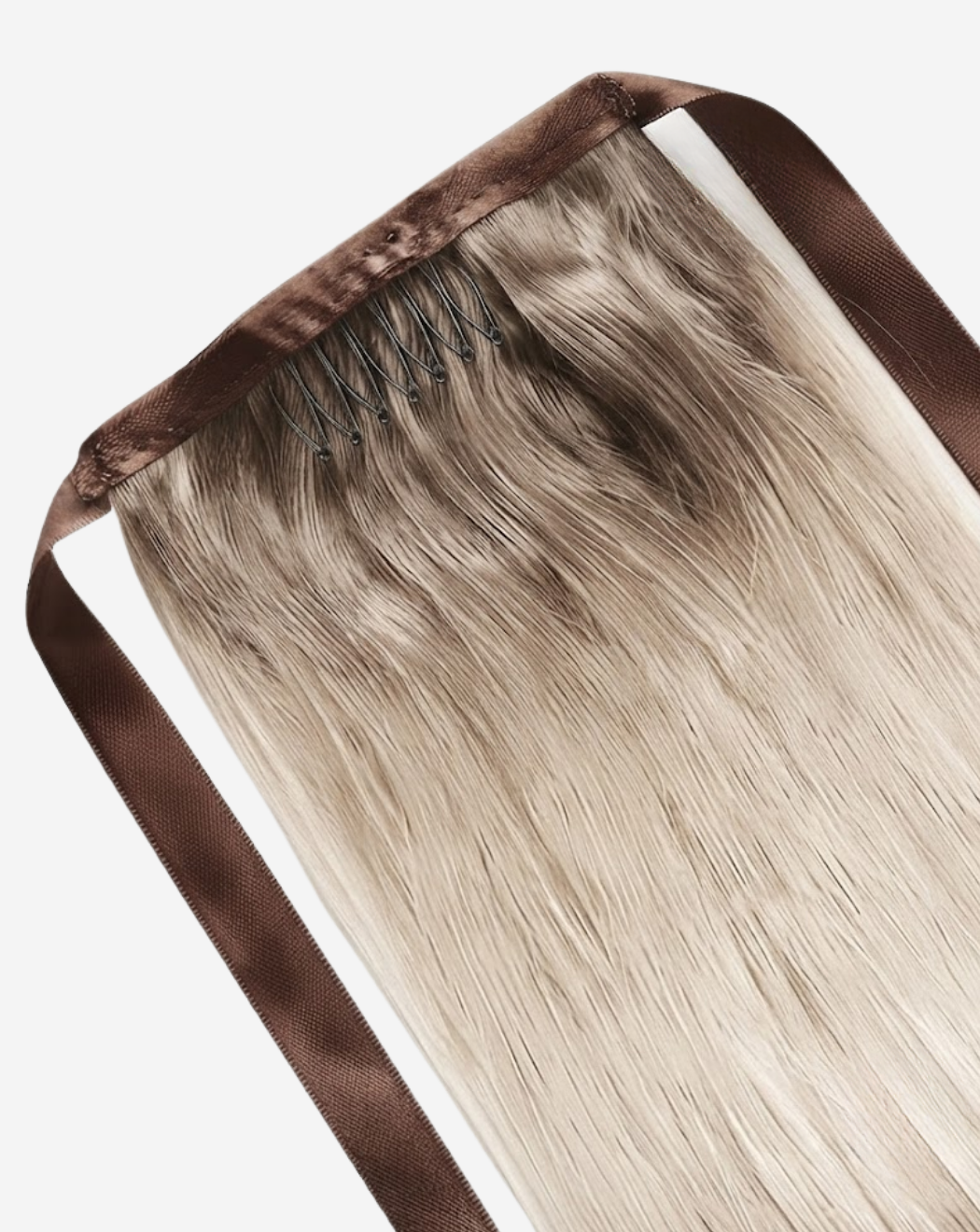 Coadă Best Seller Ombre Șaten Mediu cu Blond Cenușiu